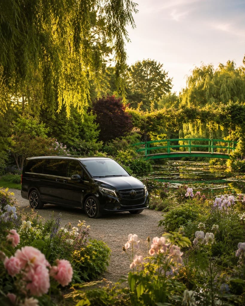 Mercedes Classe V excursão Giverny desde Paris — jardim de Monet e ponte japonesa