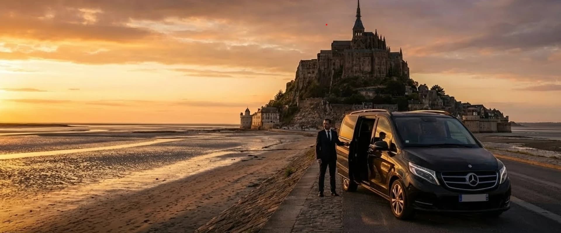 Private Mont Saint-Michel day trip from Paris - Medieval UNESCO abbey with Mercedes V-Class and driver